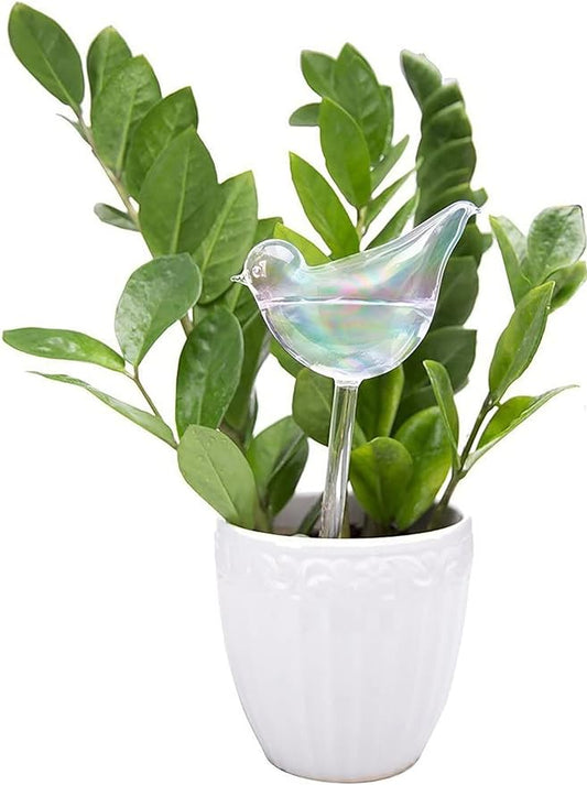 Mkono Plant Self Watering Globes Glass Water Bulbs for Planter Insert, Bird Shape Self Watering Devices Automatic Plant Waterer Spikes for Indoor Outdoor Plants, Gifts for Plant Lovers, 1 Pack
