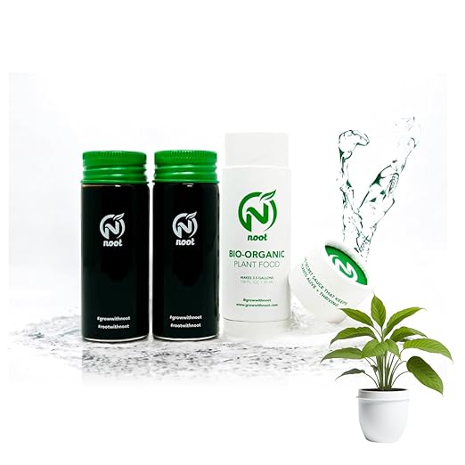 Noot Bio-Organic Plant Food Liquid Fertilizer - Makes 7 Gallons - Root Boosting Mycorrhizae - Fast Growth for Monstera, Aroid, Succulent, Orchid, Calathea, Philodendron - Use Every Watering (2 Vials)