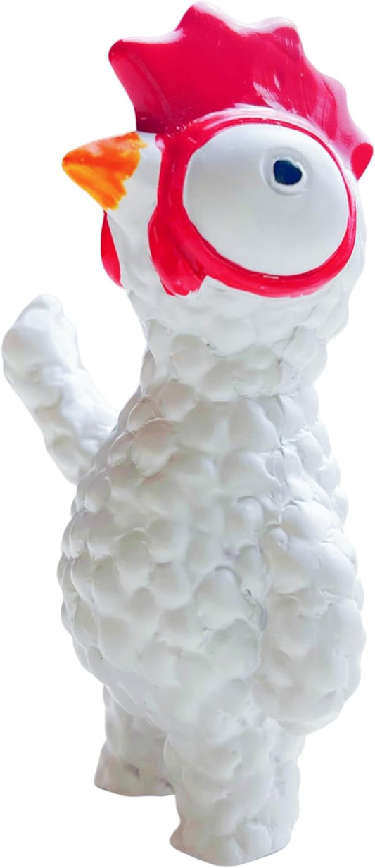Jxueych Rebellious Chicken Figurine, Miniature Chicken Standing 3.7 Inch, Adorable Mini Chicken for Enthusiasts and Quirky Decor Lovers