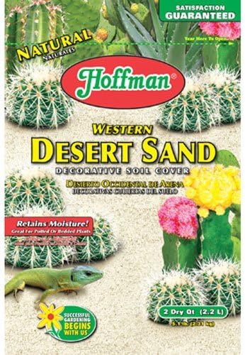 Hoffman Western Desert Sand Decorative Soil Cover for Potted or Bedded Plants, 2 Dry Quarts, 2 Pack