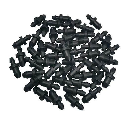 50 Pack Drip Irrigation Plugs 1/4" Drip Tubing Fittings End Plug Drip Irrigation Tube End Closure Hole Plugs for Home Garden Pipe Supplies (50)