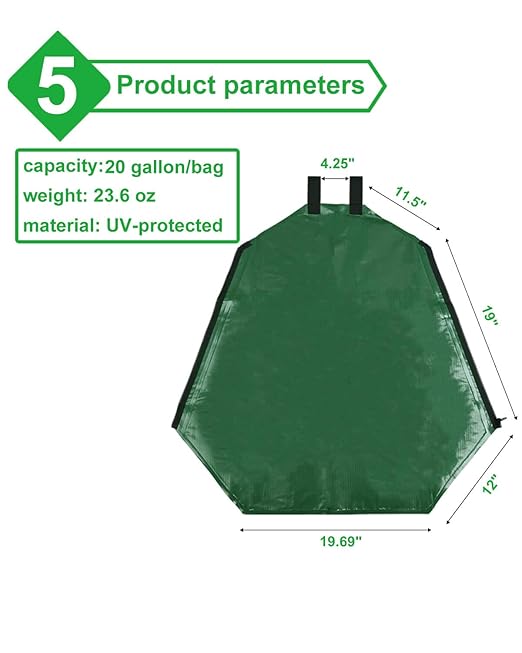 8 Pack Tree Watering Bag - 20 Gallon Slow Release Tree Watering Bag, Tree Automatic Irrigation Bag with Zipper