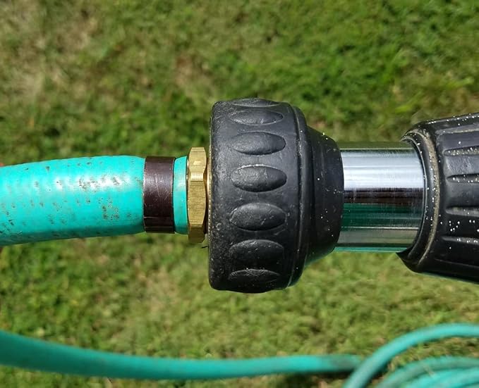 3/4" Barb x 3/4" Male GHT Thread Hex Brass Garden Water Hose Pipe Connector Copper Fitting with Stainless Clamp House/Boat/Lawn/Power Wash/Irrigation