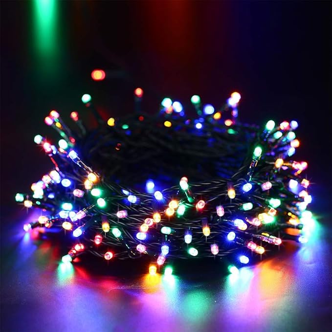 Toodour Solar Christmas Lights, 121ft 350 LED 8 Modes Solar String Lights, Waterproof Solar Outdoor Christmas Lights for Garden, Patio, Holiday, Party, Balcony, Christmas Decorations (Multicolor)