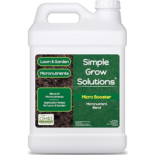 Micronutrient Booster- Complete Plant & Turf Nutrients- Simple Grow Solutions- Garden & Lawn Fertilizer- Grower, Gardener- Liquid Food for Grass, Tomatoes, Flowers, Vegetables (2.5 Gallon)