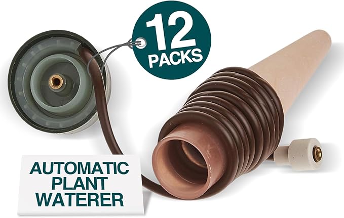 Blumat Classic Plant Watering Stakes - Self-Watering Insert for Indoor and Outdoor Plants - Automatic Slow Release Irrigation System for Potted Plants - Houseplant Care Device (12 Packs)