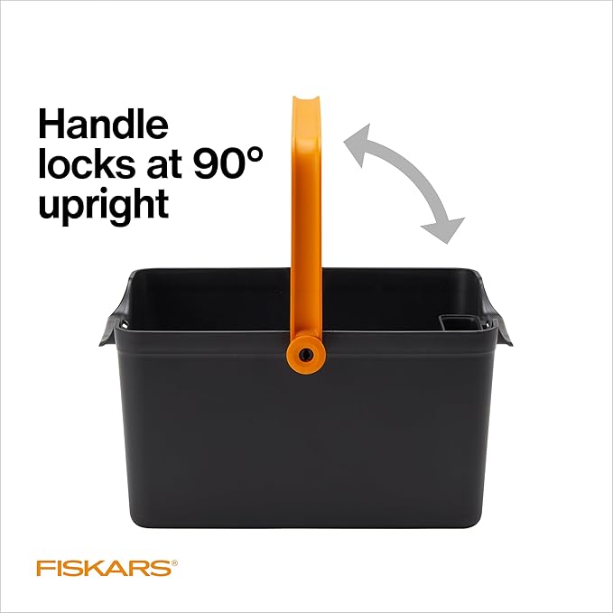 Fiskars Garden Tool Caddy with Removable Small Tool Storage for Indoor and Outdoor Gardening Use, Made with Recycled Plastic