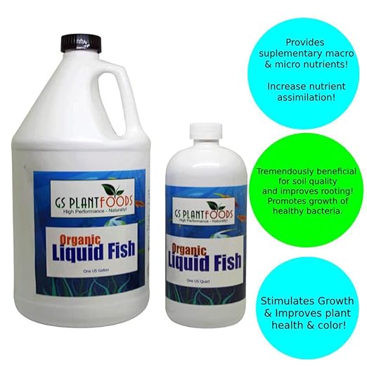 Liquid Fish Fertilizer - Omri Listed Hydrolyzed Fish Fertilizer for Plants (275 Gallon) - Liquid Organic Fertilizer for Vegetables, Trees, Lawns, Shrubs, Flowers, Seeds & Plants