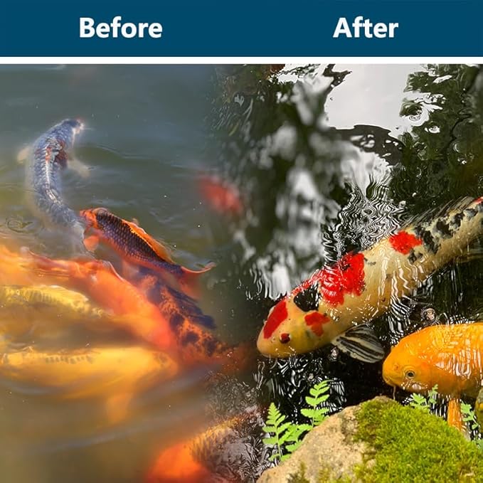 White Koi Pond Filter Pad Fine Bulk - Cut to Fit - Durable Fish Pond Filter Media - Water Garden Aquariums Filter Material - 39.6" (3.3 ft) x 12" x 3/5" - 4/5" Thickness - 2 Pack