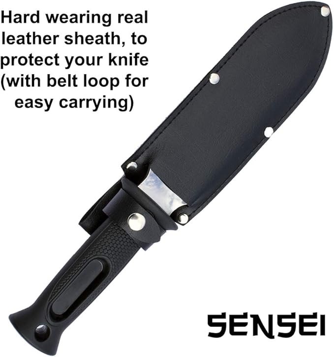 Hori Digging Knife - 7.5 Inches, with Leather Sheath