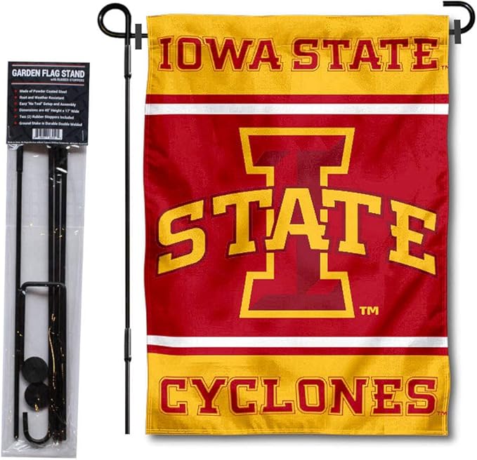 College Flags & Banners Co. Iowa State Cyclones Garden Flag with Stand Holder