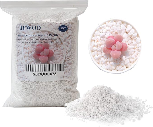 5 Quart Organic Perlite Horticultural Soil Amendment for Plants and Enhanced Drainage Enhanced Growth Organic Perlite Soil for Healthy Root Development