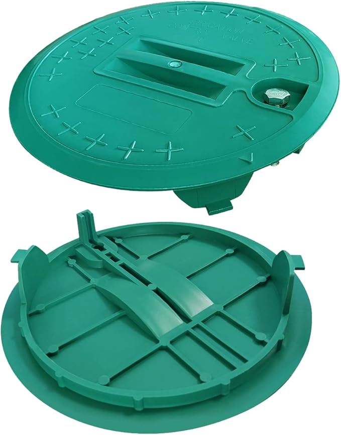 Cunguv Valve Box Cover Lid 10-inch Sprinkler Valve Box Lid Replacement Round for Automatic Irrigation System 2 Pieces