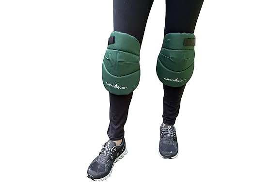 GARDEN GURU Cushioned Gardening Knee Pads with Adjustable Straps - Soft Inner Liner, Ultra Comfort Padding, Garden Kneelers for Yard Work, Cleaning, Household Chores, Roofing, and More 1 Pack