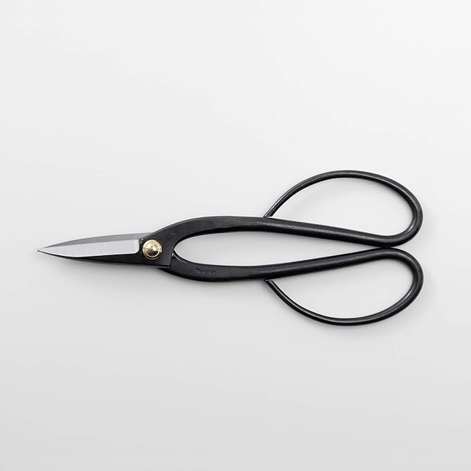 Wazakura Ashinaga Bonsai Pruning Scissors 8inch (200mm) MADE IN JAPAN, Long Handle Bonsai Cutter in Carbon Steel, Rose Pruning Shears, Flower Scissors, Japanese Gardening Tools