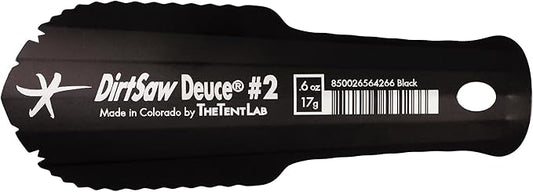 DirtSaw® Deuce #2 - .6 oz Ultralight Backpacking Trowel, Color: madeinUS-Black