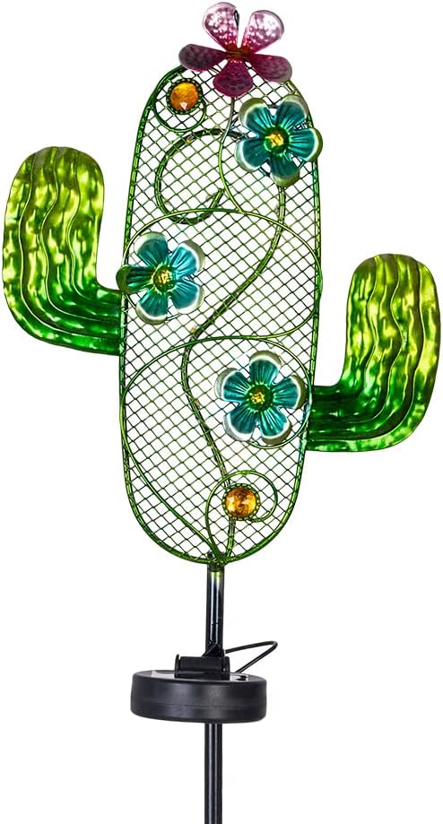 dreamysoul Solar Garden Lights, Outdoor Solar Cactus Lights Stake Waterproof for Garden Patio Yard Pathway Decoration