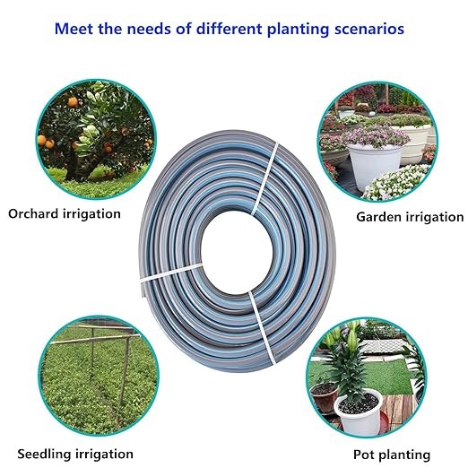 9/12mm Irrigation Main,65 Ft 1/2 Inch PE Dropper,for Garden Irrigation Systems,Yards,Lawns, Watering Equipment (20 m)