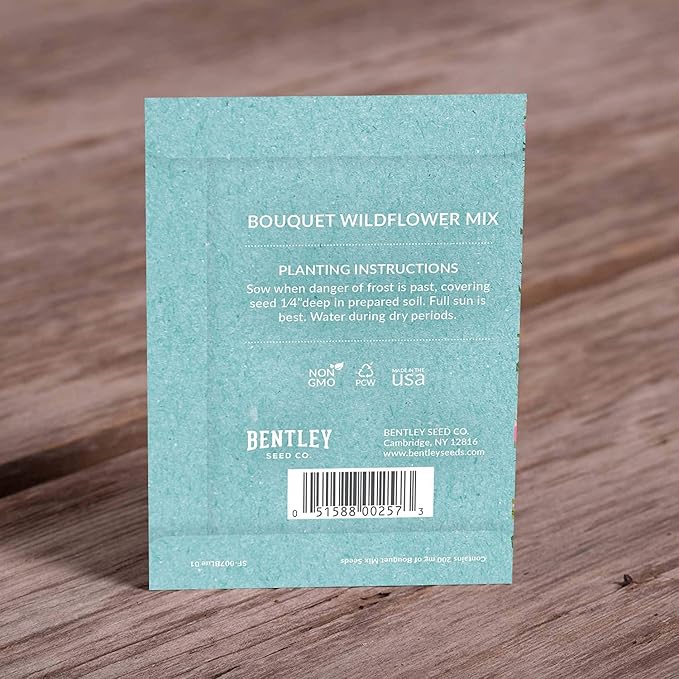 Bentley Oh Baby Wildflower Seed Packets, 25 Non-GMO Pre-Filled Favors for Baby Shower Guests, Wild Flower Party Gifts for Boys or Girls