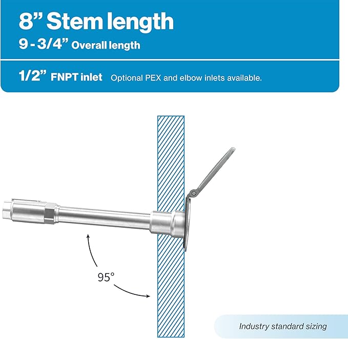Aquor House Hydrant V1+ Frost Free Outdoor Faucet with Quick-Connect and Anti-Siphon, 8 inch, Slate Gray Polymer
