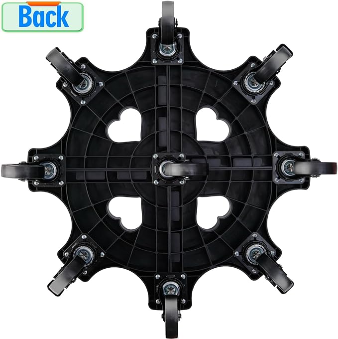 20 Inch Plant Caddy with Wheels 700lbs Heavy Duty Outdoor,Indoor Rolling Plant Stand with 3inch Casters Black Heart Shaped Plant Dolly Large Potted Planter Cart for Big Flowerpots Plants Pots