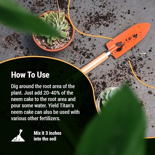 Premium Neem Cake, Natural Fertilizer for Gardening and Soil Amendment (6LB)