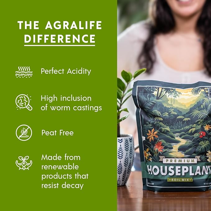 Premium Houseplant Soil Mix for Indoor & Outdoor Plants - Potting Soil for Monstera, Pothos, Snake Plants & More - Organic Blend for Thriving Plant Growth -Potting Soil Indoor Plants Indoor Plant Soil