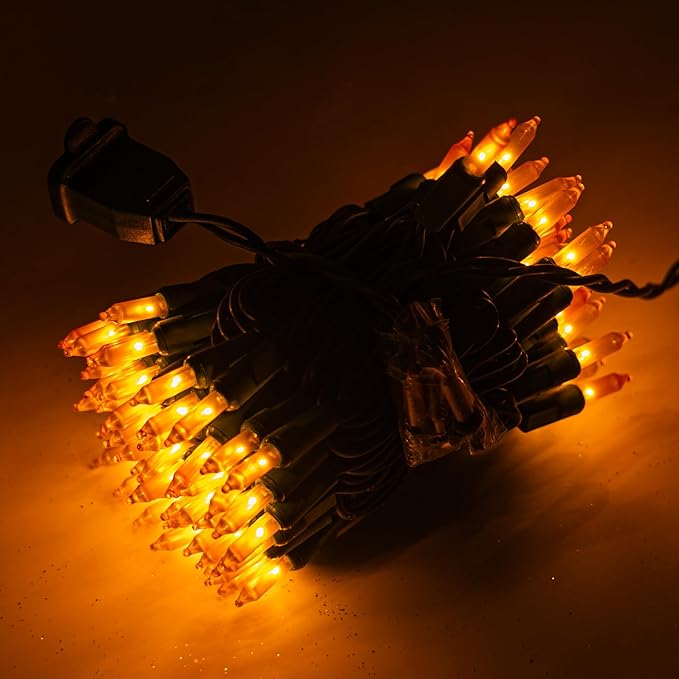 TW SHINE Christmas Lights, 20FT 100 Count Incandescent Mini Christmas Tree Light, Waterproof Xmas String Lights for Outdoor Indoor Home Party Yard Decorations, Gold