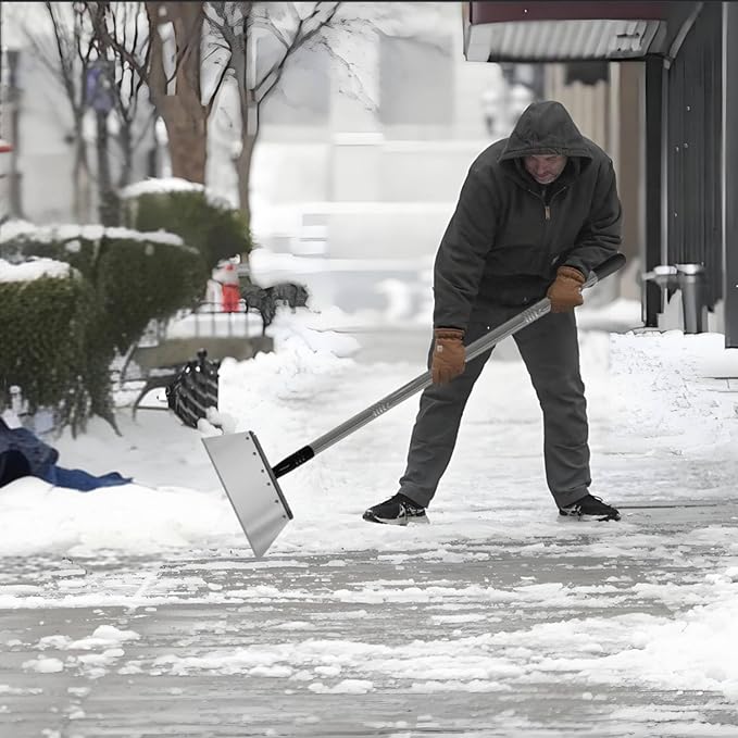 Garden Cleaning Shovel with 54" Adjustable Handle,Multifunctional Stainless Steel Cleaning Snow Shovel for Weeds and Moss,Lawn Edging Scraper Shovel,Outdoor Spade Tool for Weeding,Digging,Ice Removal