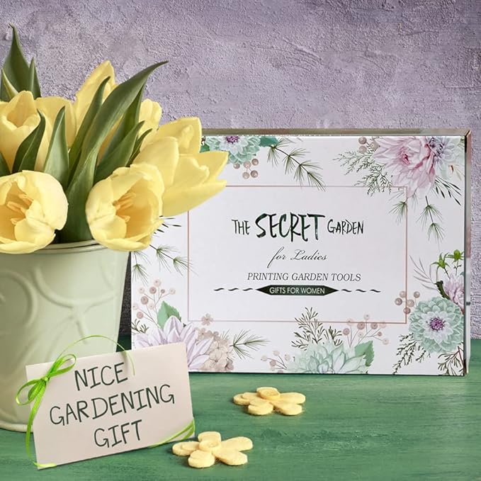 Gardening Gifts for Women,3 PCS Floral Print Gardening Tools Include Hand Rake,Pruner and Trowel, Exquisite Packaging Garden Gifts for Mom and Ladies