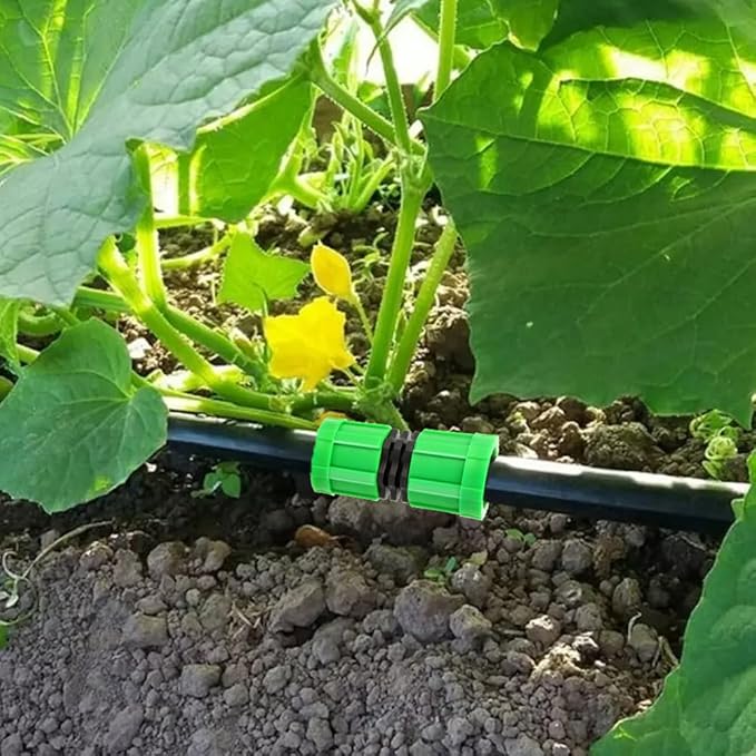 12 Pcs Drip Irrigation Coupling, 5/8 Inch Drip Tape Irrigation Tubing Coupling,Universal Connector Drip Tubing Fittings,Drip Irrigation Fittings,Compatible with Most 16-17 mm Drip Tape AG Tubing Drip