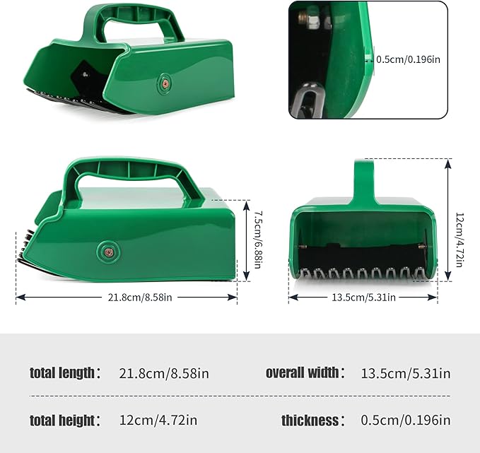 Easier Berry Picker Scoop Blue Berry Picking Rake with Metal Comb and Ergonomic Handle, Huckleberry Picker Harvesting Tool, Green