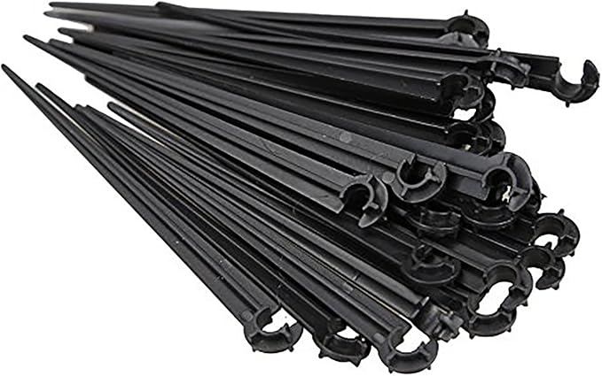 50 Pcs Irrigation Support Stakes for 1/4-Inch Tubing Hose