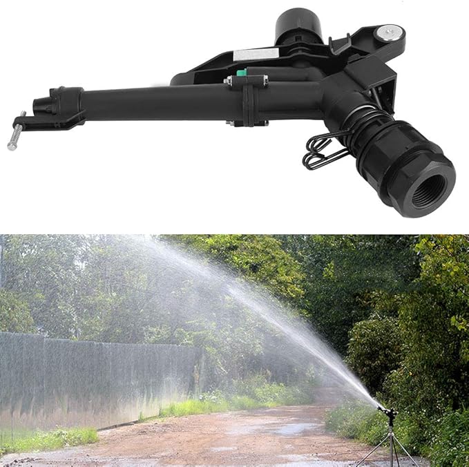 CHICIRIS Lawn Sprinkler - 1.5in to 1in DN25 Female Thread Adjustable 360 Degree Rotating Rocking Arm Sprinkler Farm Irrigation