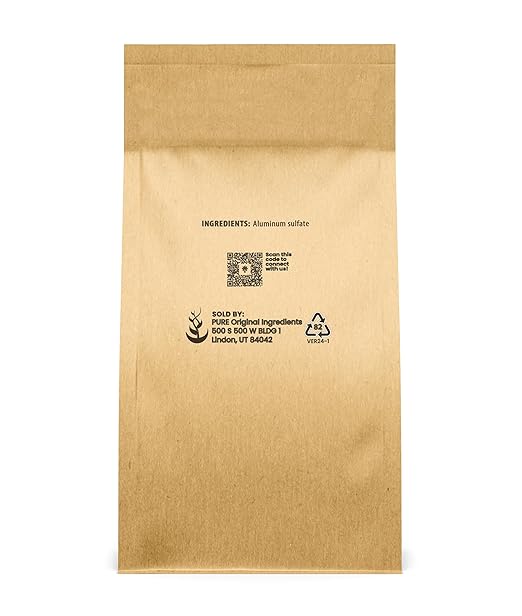 Pure Original Ingredients Aluminum Sulfate (2 lb) Food Grade, Iron Free, Soil Additive