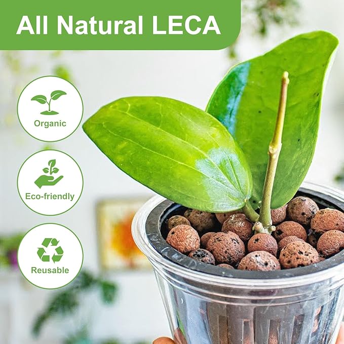 5 lbs LECA Balls for Indoor Plants, 4-16mm Clay Pebbles for Plants Hydroponic, Aquaponics, Natural Leca Balls for Soil Root Development, Orchid Potting Mix