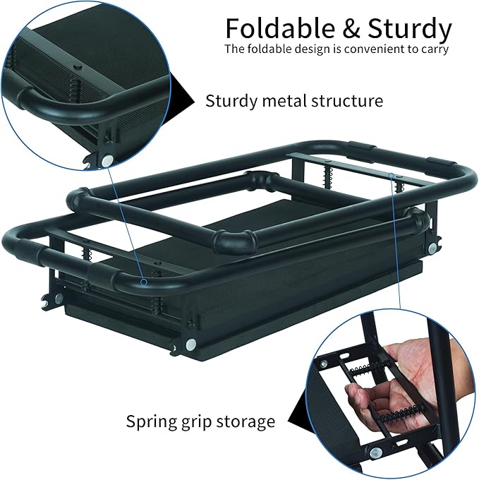 Garden Kneeler and Seat 2-in-1 Foldable Gardening Stool with EVA Foam Kneeling Pad Heavy Duty Garden Kneeling Bench with 2 Tool Pouches Great Gardening Gifts for Women and Men Seniors(Green)