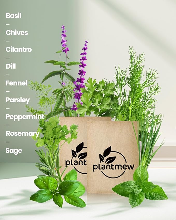 9 Herb Indoor Window Garden Kit - Complete Herb Plant Grow Set for Women, Men, Mom - Unique Gift Idea for Birthday, Christmas - Organic Herbs Starter Kit Made in USA