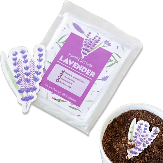 10 Pcs Plantable Seed Paper - Seed Paper Favors | Flower Seed Paper for Gardening, Crafting, Birthdays, Wedding Anniversaries | Indoor Flower Plantable Seeded Paper | Plantable Mini Seed Papers Set