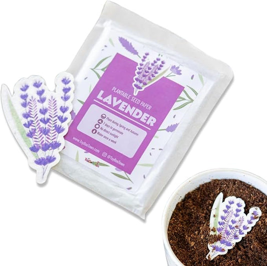 10 Pcs Plantable Seed Paper - Seed Paper Favors | Flower Seed Paper for Gardening, Crafting, Birthdays, Wedding Anniversaries | Indoor Flower Plantable Seeded Paper | Plantable Mini Seed Papers Set