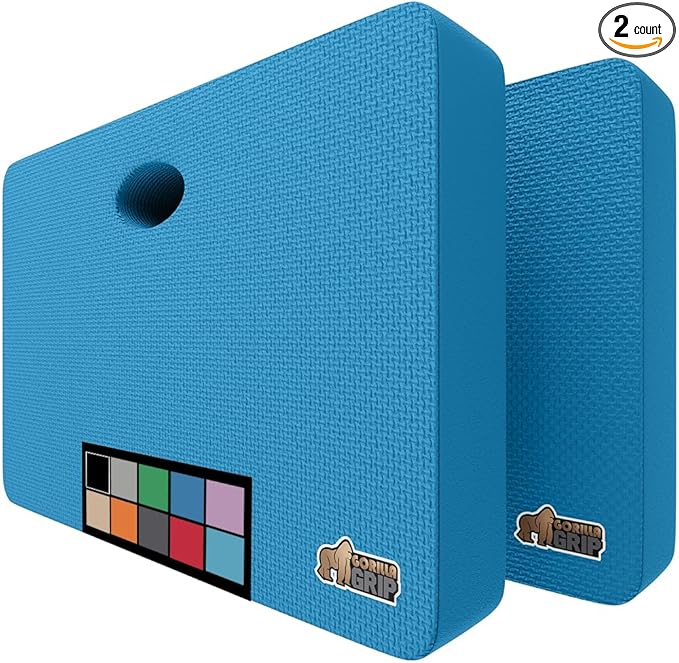 Gorilla Grip Extra Thick Kneeling Pad, Supportive Soft Foam Cushioning for Knee, Water Resistant Construction for Gardening, Bathing Baby, Workout Supplies, Lightweight, Garden Work Gifts