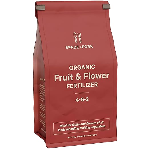 Organic Fruit & Flower Fertilizer - 2lbs - Natural Indoor & Outdoor Plant Food for Strong Healthy Plants and Soil