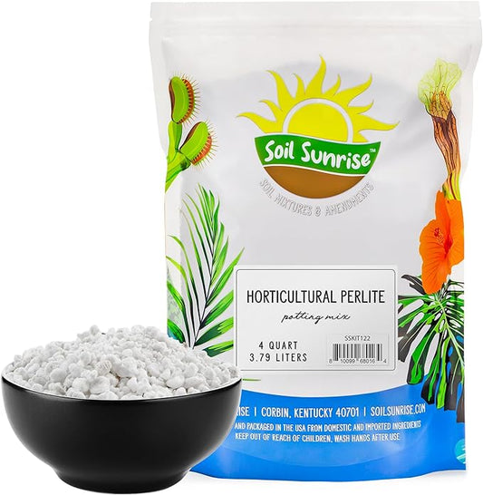 Horticultural Perlite Soil Additive (4 Quarts); for Enhanced Potting Mix Drainage and Growth