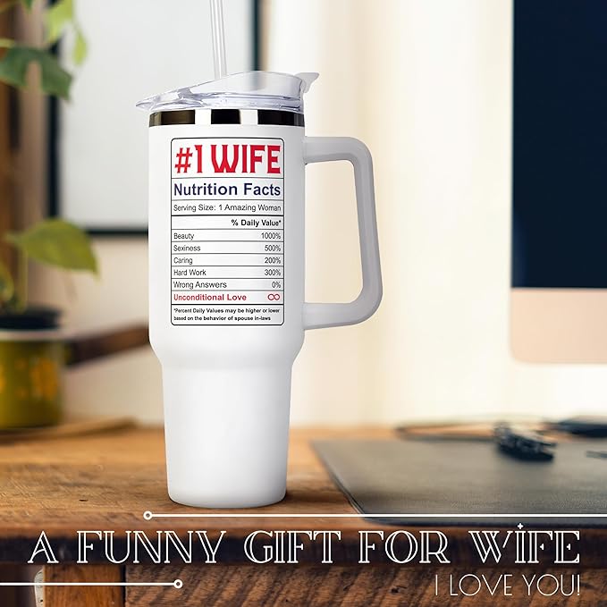 Gifts for Wife - Wife Gifts, Gifts for Her - Wedding Anniversary for Wife, Wife Birthday Gift Ideas, Christmas Gifts for Wife, Christmas Gifts for Her - I Love You Gifts for Her - 40 Oz Tumbler