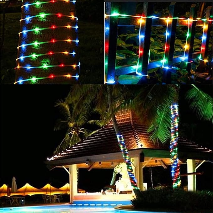 200ft LED Rope Lights Outdoor, 1440 LED Flexible Tube Lights with 8 Modes, Waterproof LED Rope Lighting for Outside, Garden, Patio, Bedroom, Party, Pool, Fences, Indoor Outdoor Decoration (Multicolor)
