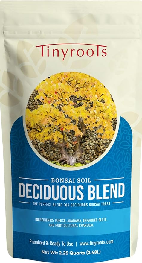 Deciduous Bonsai Soil Blend Mix - 2 Quarts, Organic Bonsai Soil Mix Formulated for Japanese Maple, Hornbeam, Elm, and Other Deciduous Bonsai Trees
