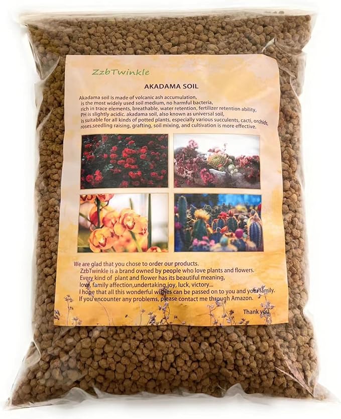 6 lb Small Grain Japanese Super Hard Akadama Bonsai Soil (3-6mm), Indoor/Outdoor Plant Soil Mixture, Drainage and Breathable, Promote Rooting