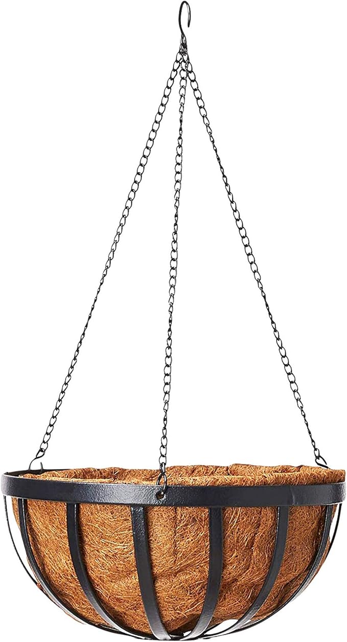 Arcadia Garden Products 1524 Round Hanging Planter Basket with Coco Liner 14"