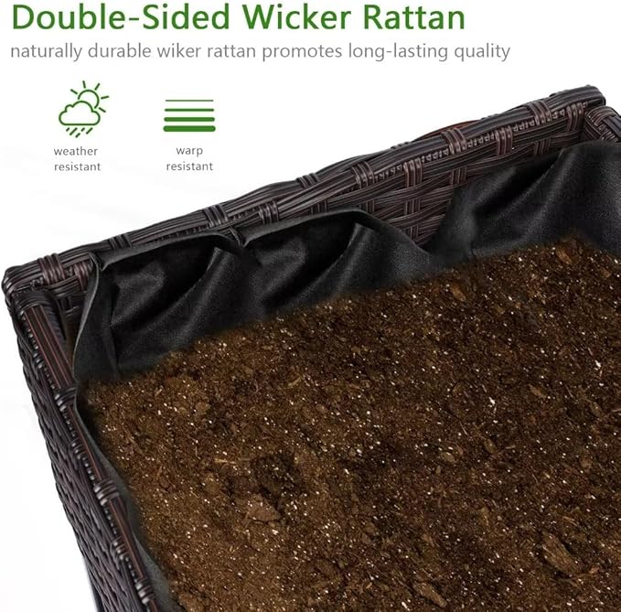 WONDER GARDEN Raised Garden Bed-Planter Box - Elevated Raised Garden Beds Outdoor with Legs & Storage Shelf for Vegetables Flower Herb Backyard Patio