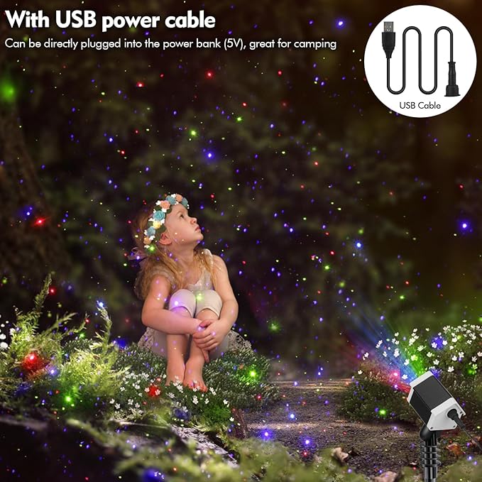 Laser Projector Firefly Lights, Motion Christmas Light with Remote Control, Waterproof Garden Decorative Lights for Indoor/Outdoor, Garden, Park, Patio